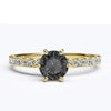 varitsa-jewellers - Solitaire Gold Engagement with 0.69ct Brilliant Cut Black Onyx - 01SG06O